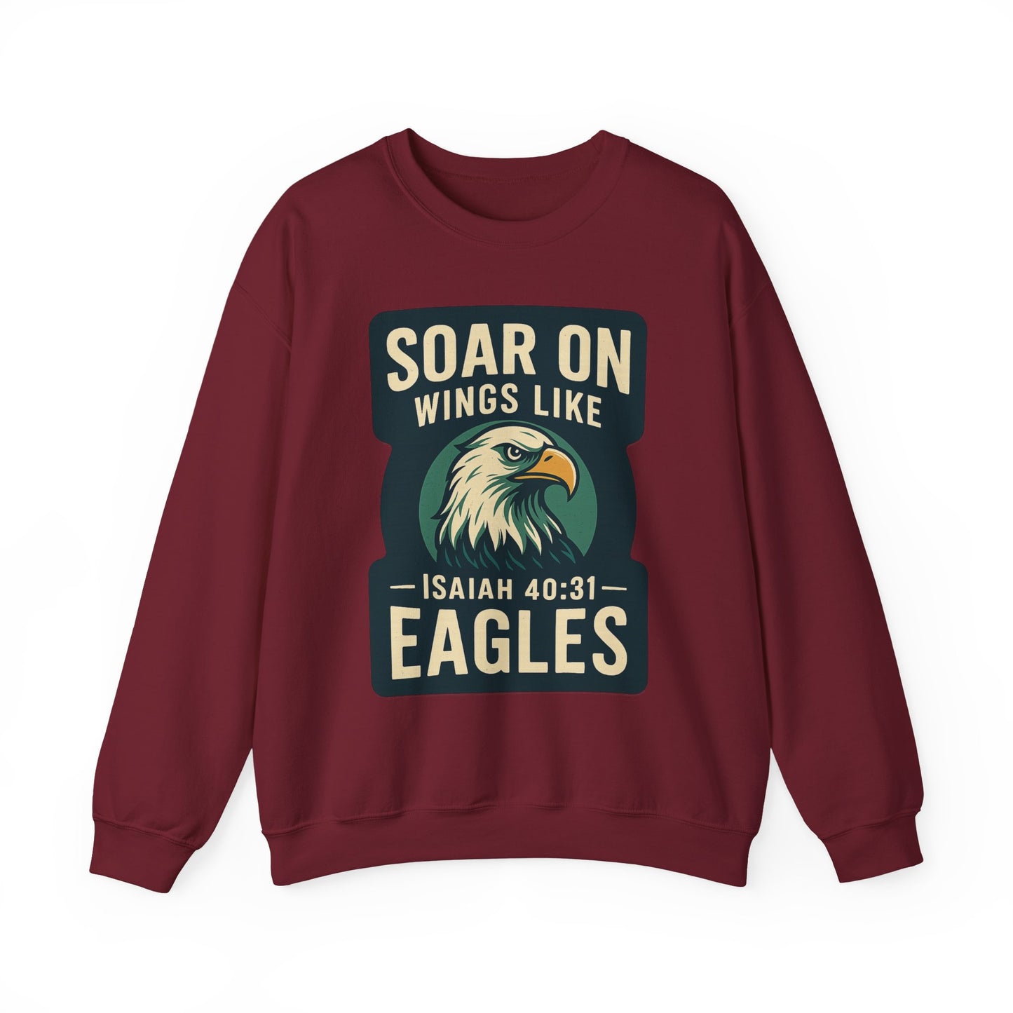 Isiah 40:31 "Soar on Wings" Bible Verse Sweatshirt