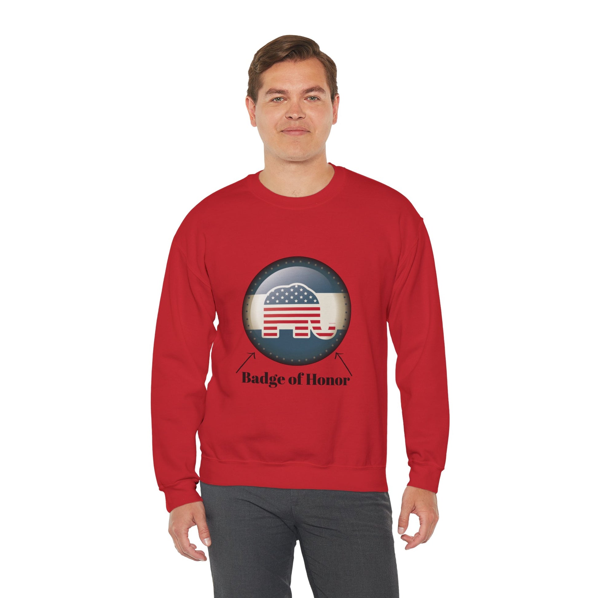 Badge of Honor Men's Sweatshirt - Sweet Baby Jeez Teez