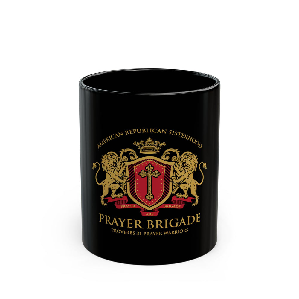ARS Prayer Brigade Black Mug (Gold/Red Logo)