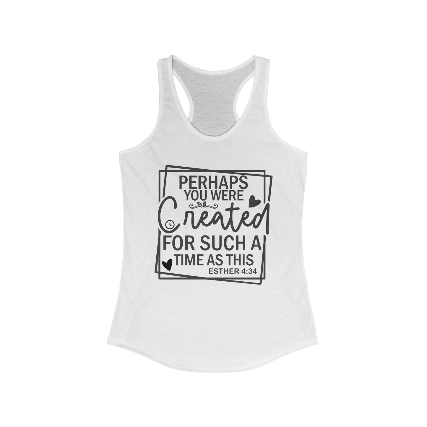 Esther 4:14 Women's Racerback Tank (Black Logo) - Sweet Baby Jeez Teez