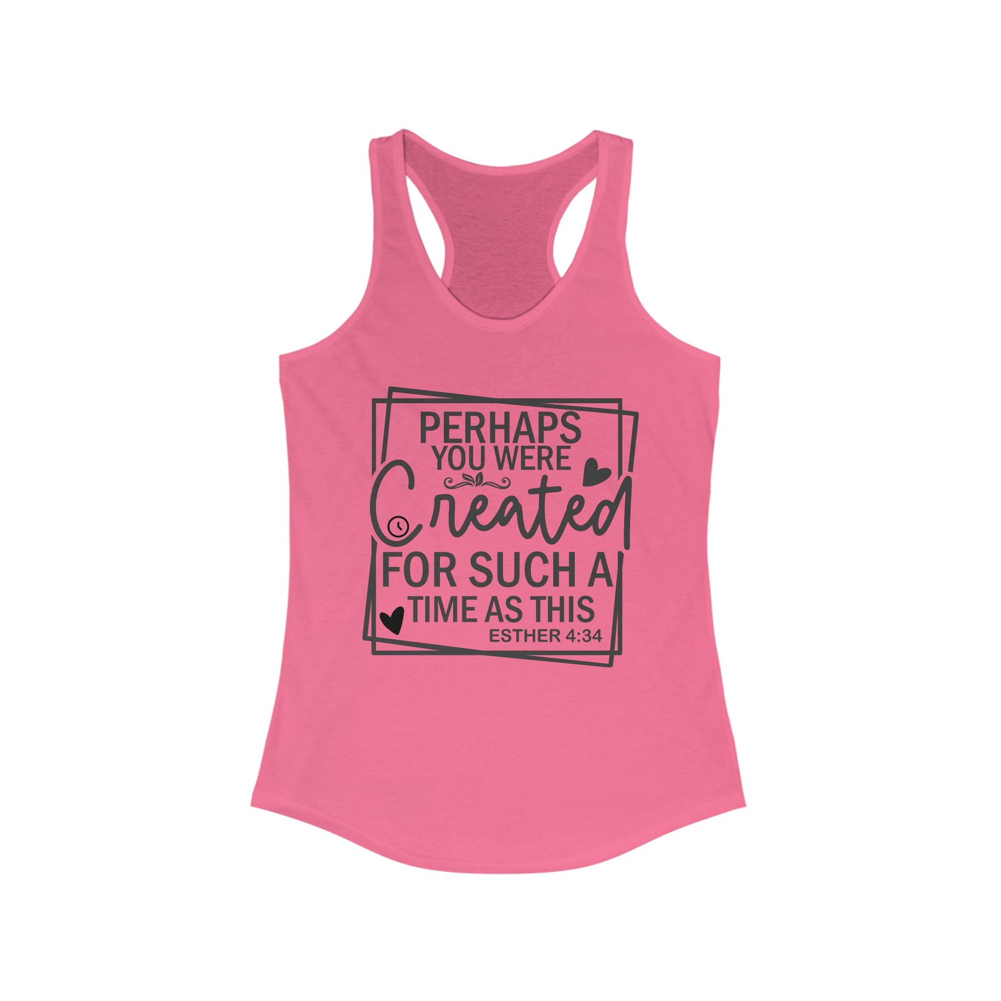 Esther 4:14 Women's Racerback Tank (Black Logo) - Sweet Baby Jeez Teez