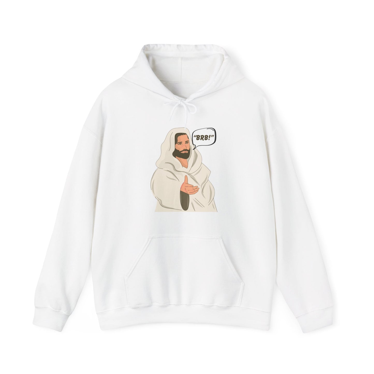 Be Right Back Men's Hoodie (Cartoon Logo) - Sweet Baby Jeez Teez