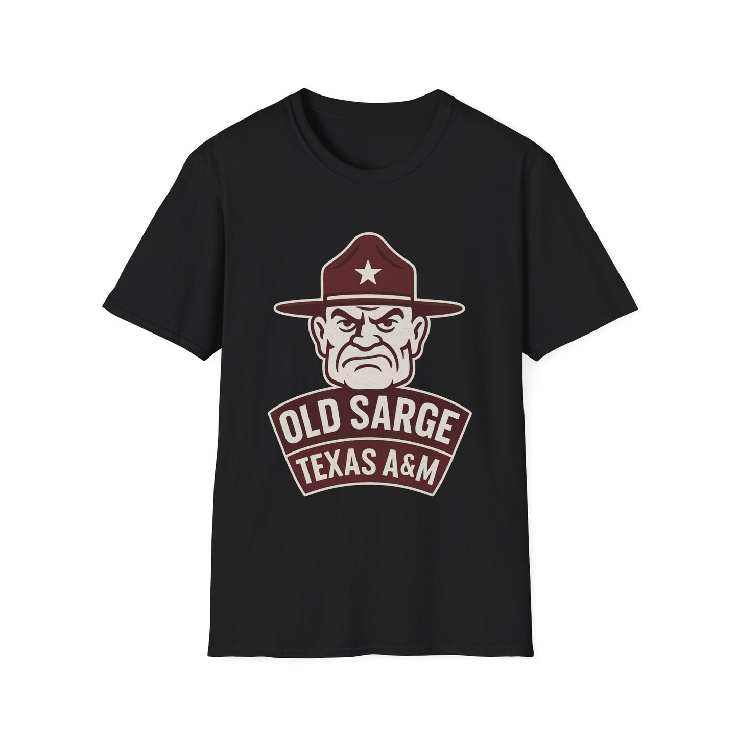 Texas A&M Old Sarge Unisex Softstyle T-Shirt - Sweet Baby Jeez Teez