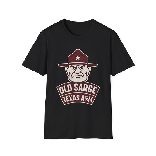 Texas A&M Old Sarge Unisex Softstyle T-Shirt - Sweet Baby Jeez Teez