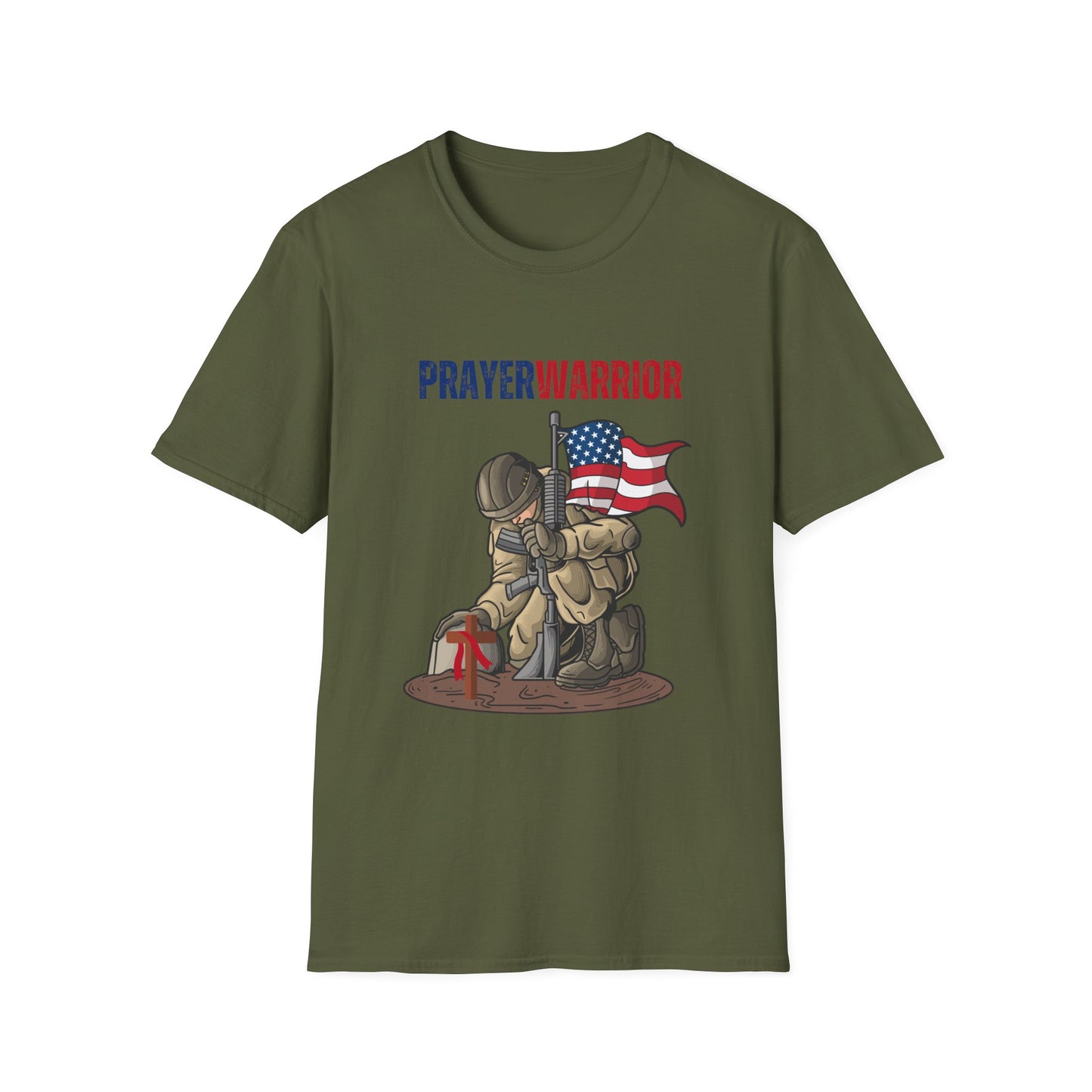 Prayer Warrior Soldier Men's Tshirt S-5XL - Sweet Baby Jeez Teez