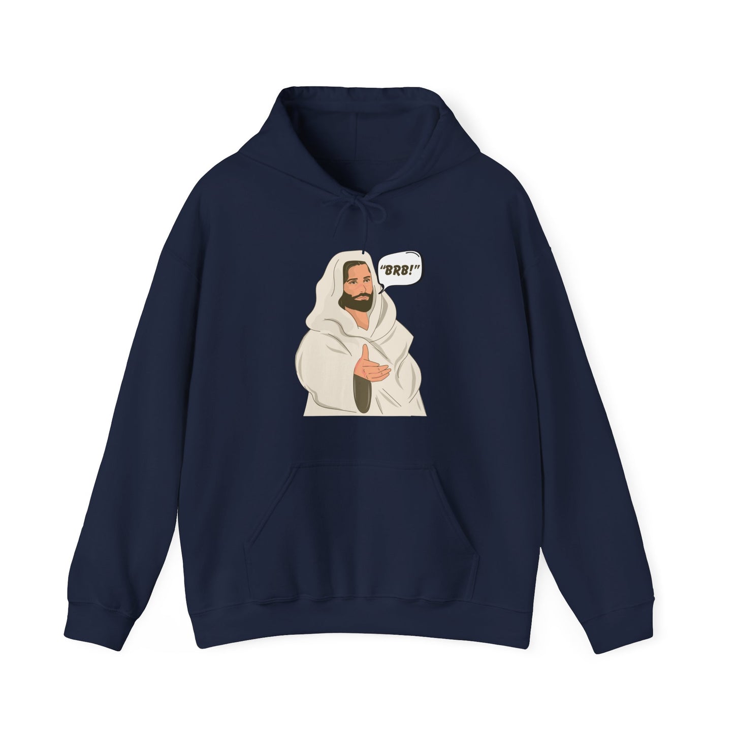 Be Right Back Men's Hoodie (Cartoon Logo) - Sweet Baby Jeez Teez