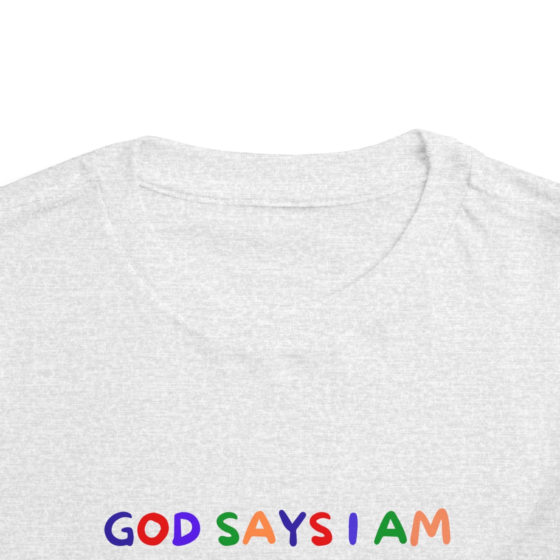 God Says I am Toddler Boys Tshirt (Sports Logo) - Sweet Baby Jeez Teez
