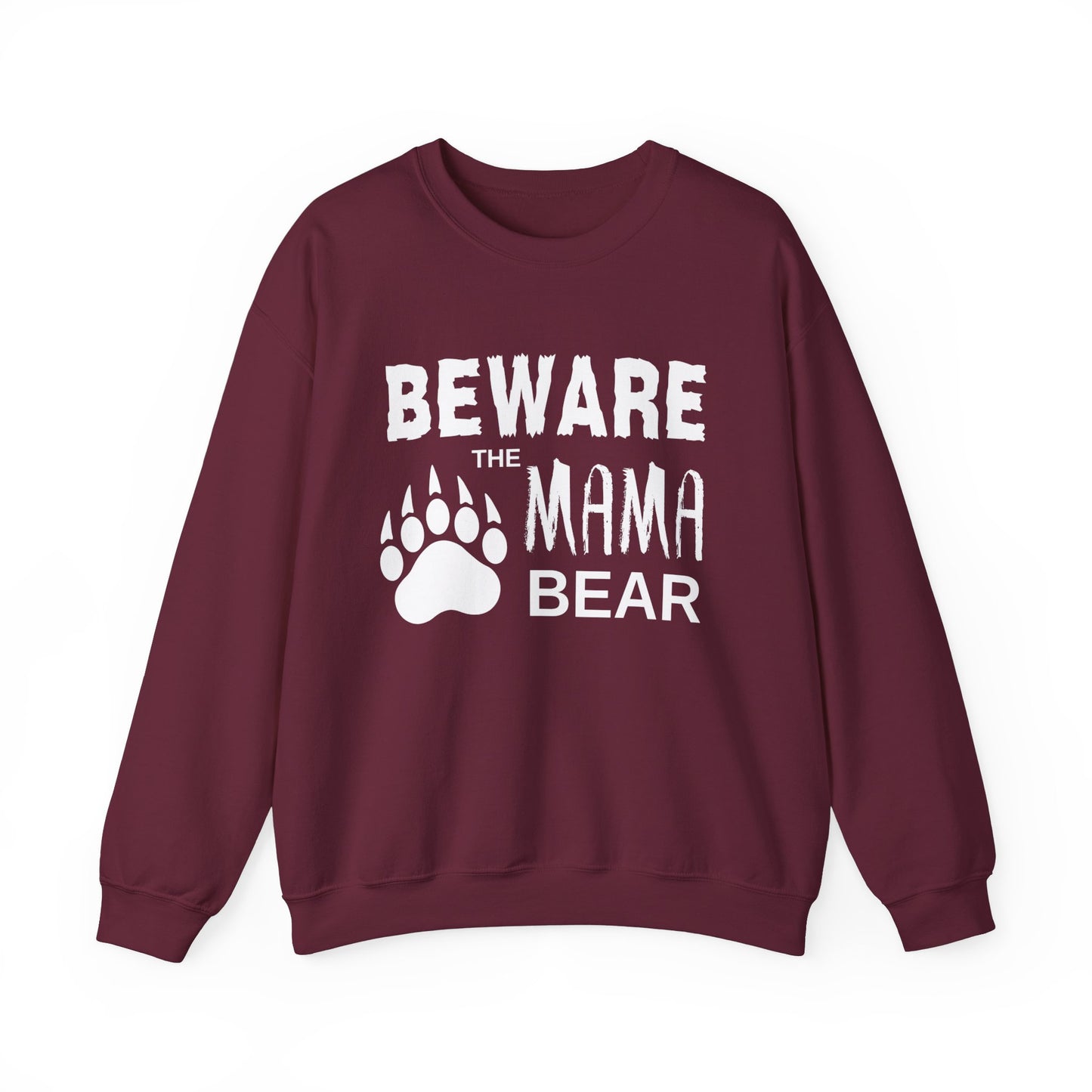 Mama Bear Women's Relaxed Sweatshirt (White Logo) - Sweet Baby Jeez Teez