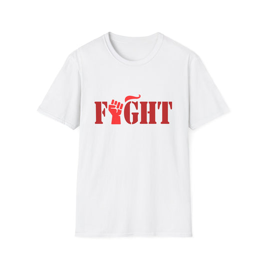 Fight Women's Relaxed/Plus Tshirt (Red Fist Logo) - Sweet Baby Jeez Teez