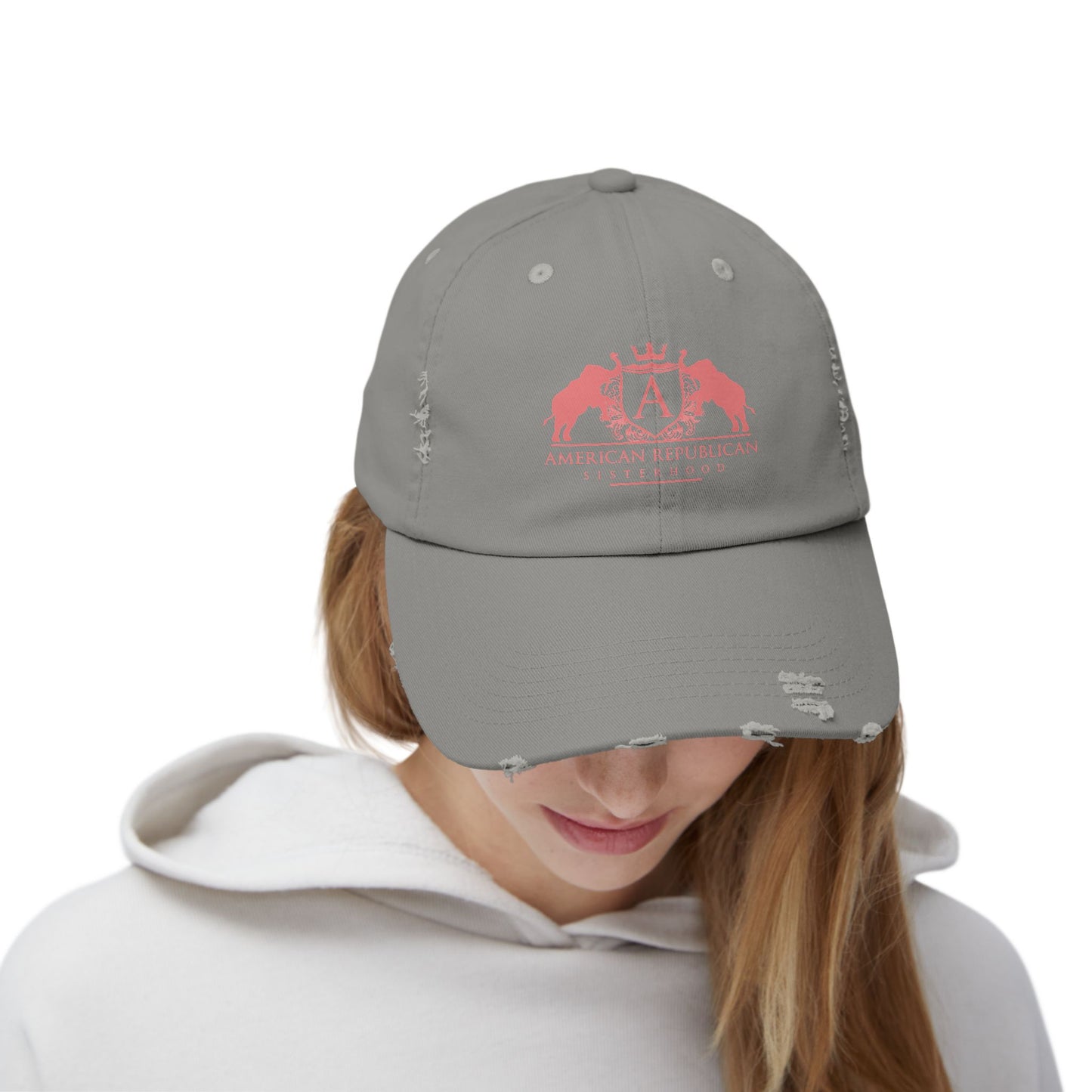 ARS Coral Logo Distressed Cap (ARS) - Sweet Baby Jeez Teez