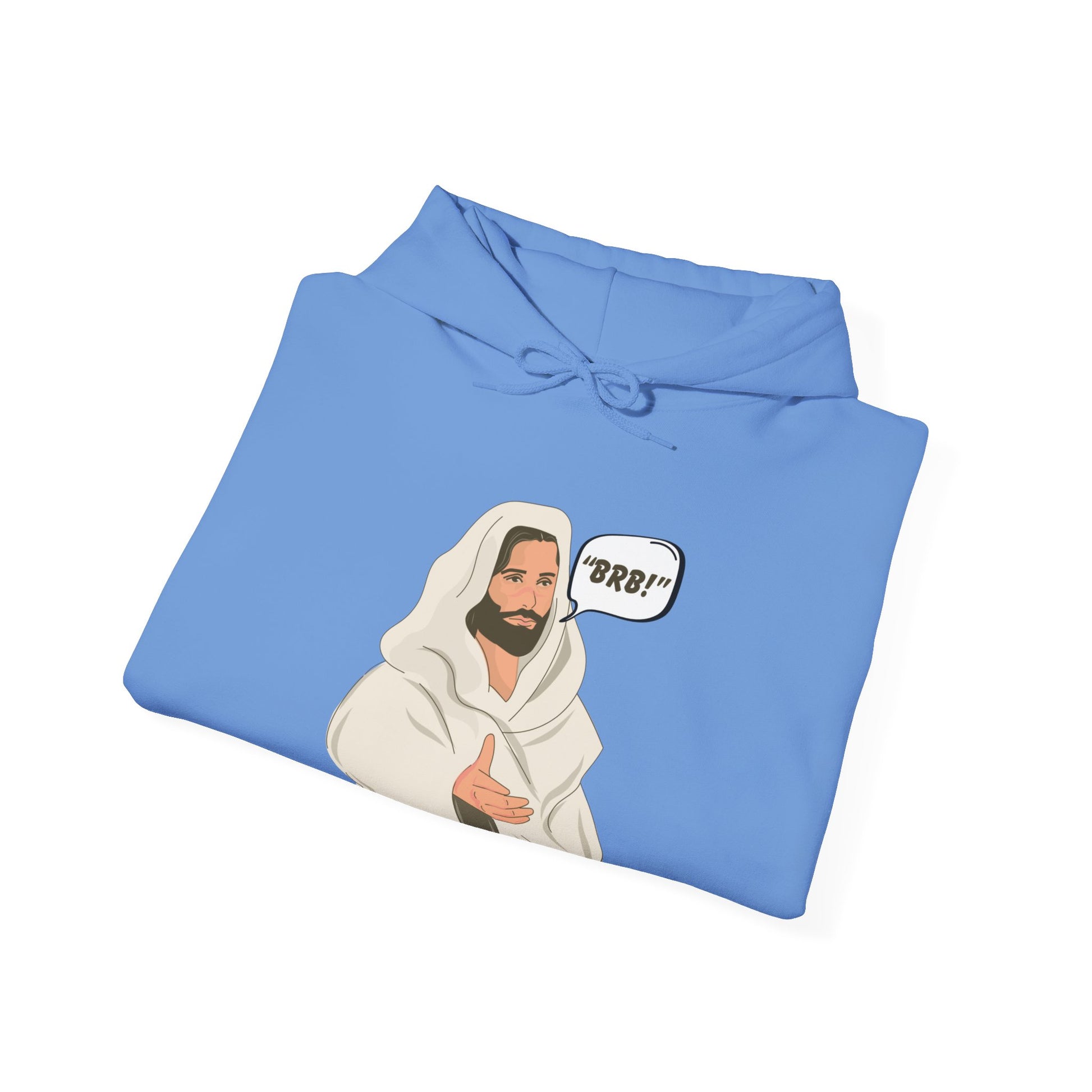 Be Right Back Men's Hoodie (Cartoon Logo) - Sweet Baby Jeez Teez