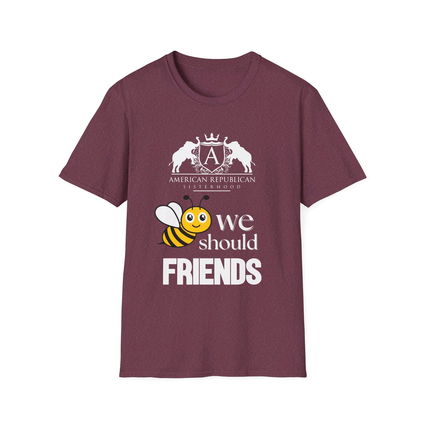 Bee Friends Women's Relaxed/Unisex Tshirt (ARS - Cartoon Logo) - Sweet Baby Jeez Teez
