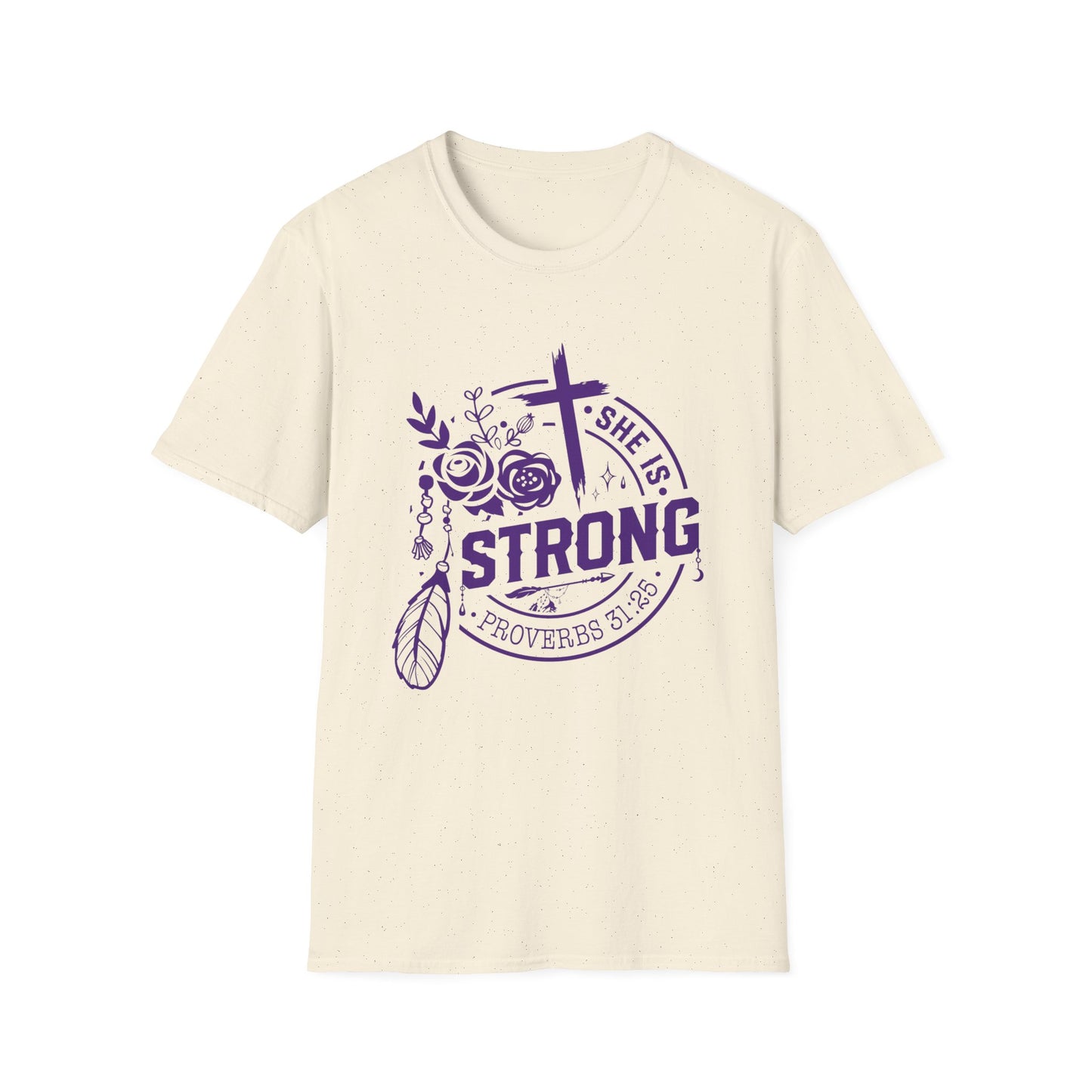 "She is Strong" Proverbs 31:25 Bible Verse Women's Relaxed Tshirt