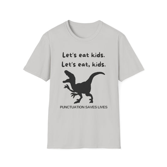 Lets Eat Kids Womens Relaxed/Plus Tshirt (Black Logo) - Sweet Baby Jeez Teez