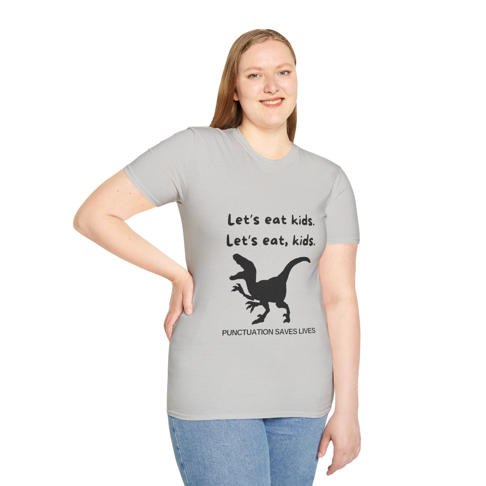 Lets Eat Kids Mens Tshirt (Black Logo) - Sweet Baby Jeez Teez