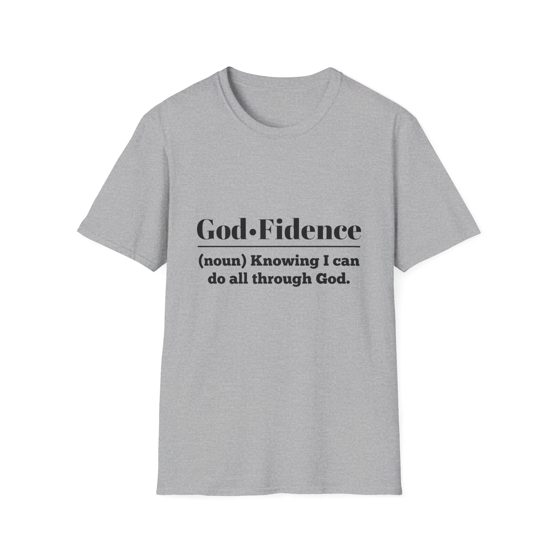 God-Fidence Men's Tshirt (Black Logo) - Sweet Baby Jeez Teez