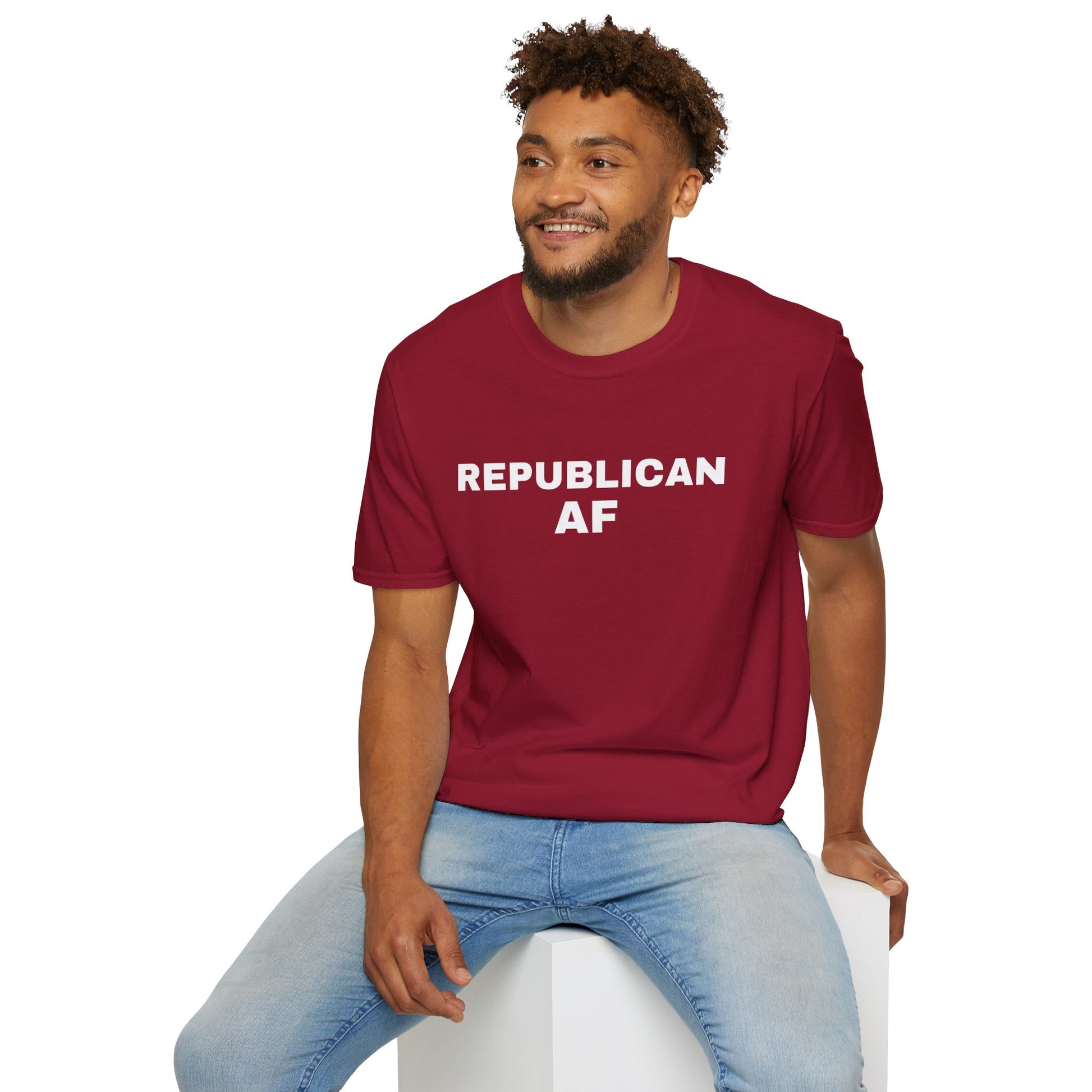 Republican AF Men's Tshirt (White Logo) - Sweet Baby Jeez Teez
