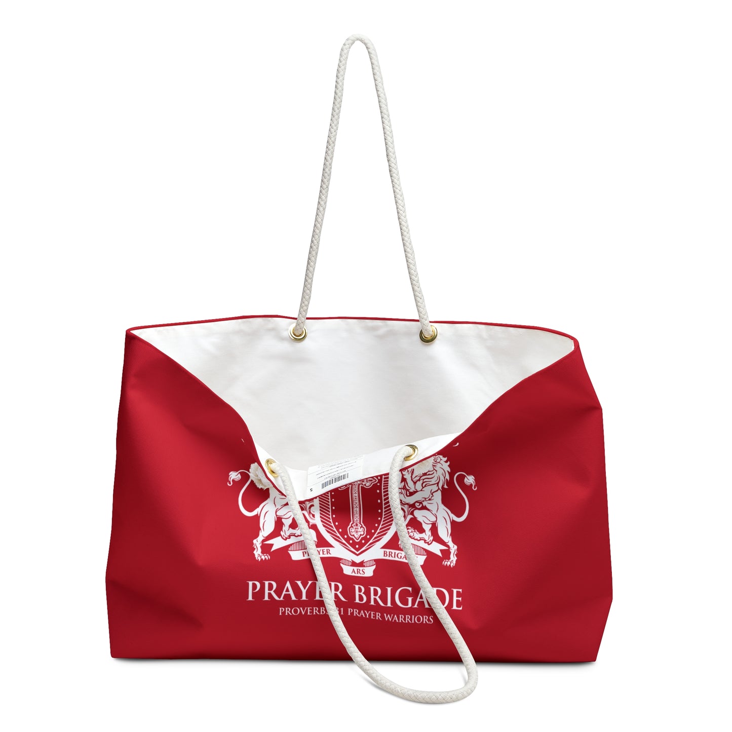 ARS Prayer Brigade Weekender Bag (Dark Red with White Logo)
