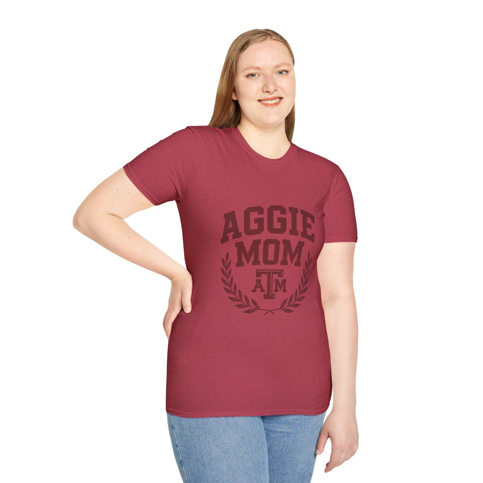 Aggie Mom Texas A&M Softstyle Women's Relaxed T-Shirt - Sweet Baby Jeez Teez
