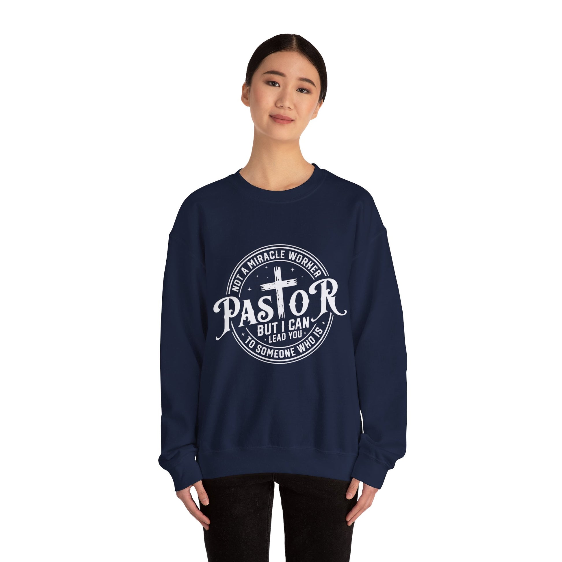 Pastor Women's Relaxed Sweatshirt (White Logo) - Sweet Baby Jeez Teez