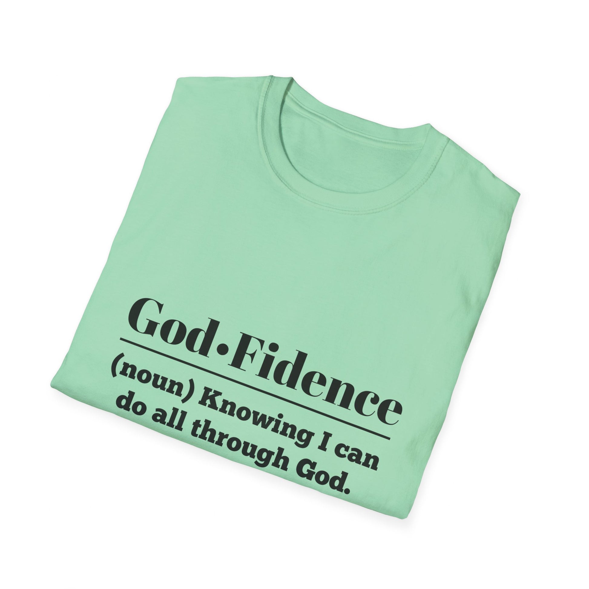 God-Fidence Men's Tshirt (Black Logo) - Sweet Baby Jeez Teez