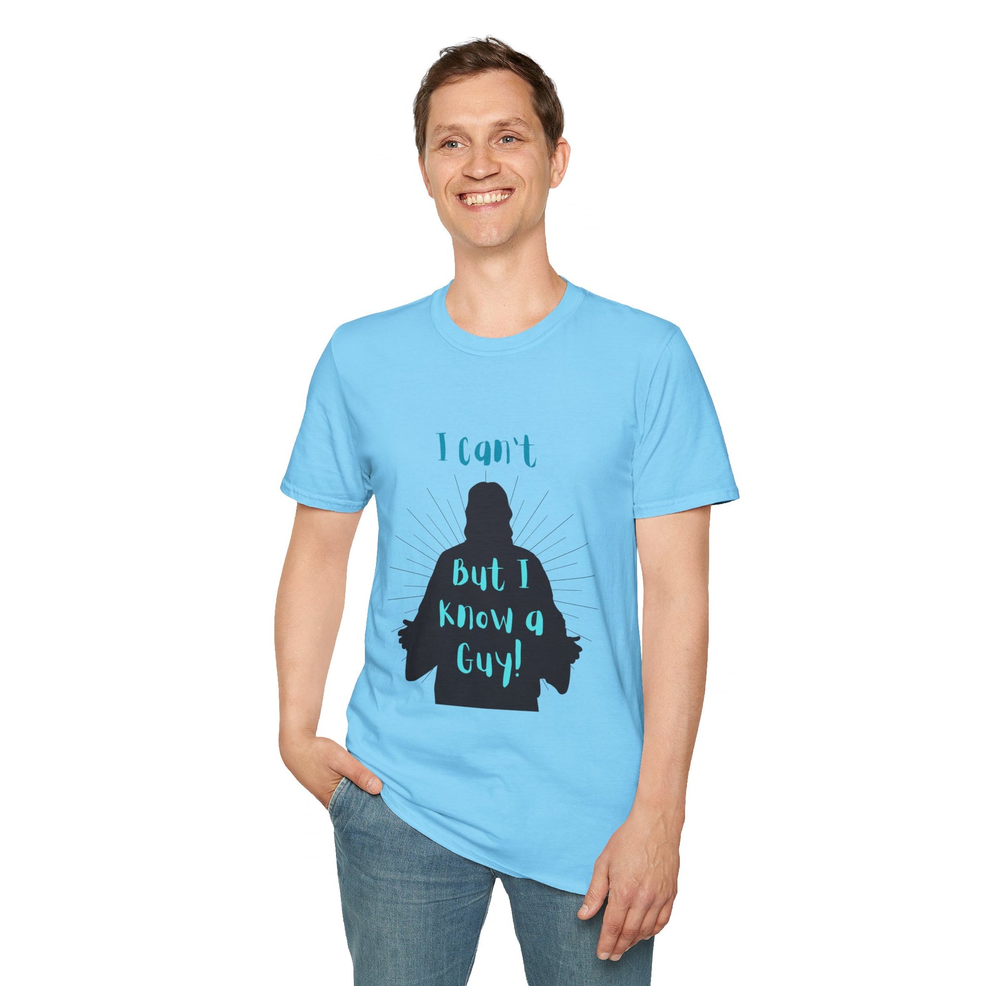 I Know a Guy Men's Tshirt (Black Logo) - Sweet Baby Jeez Teez