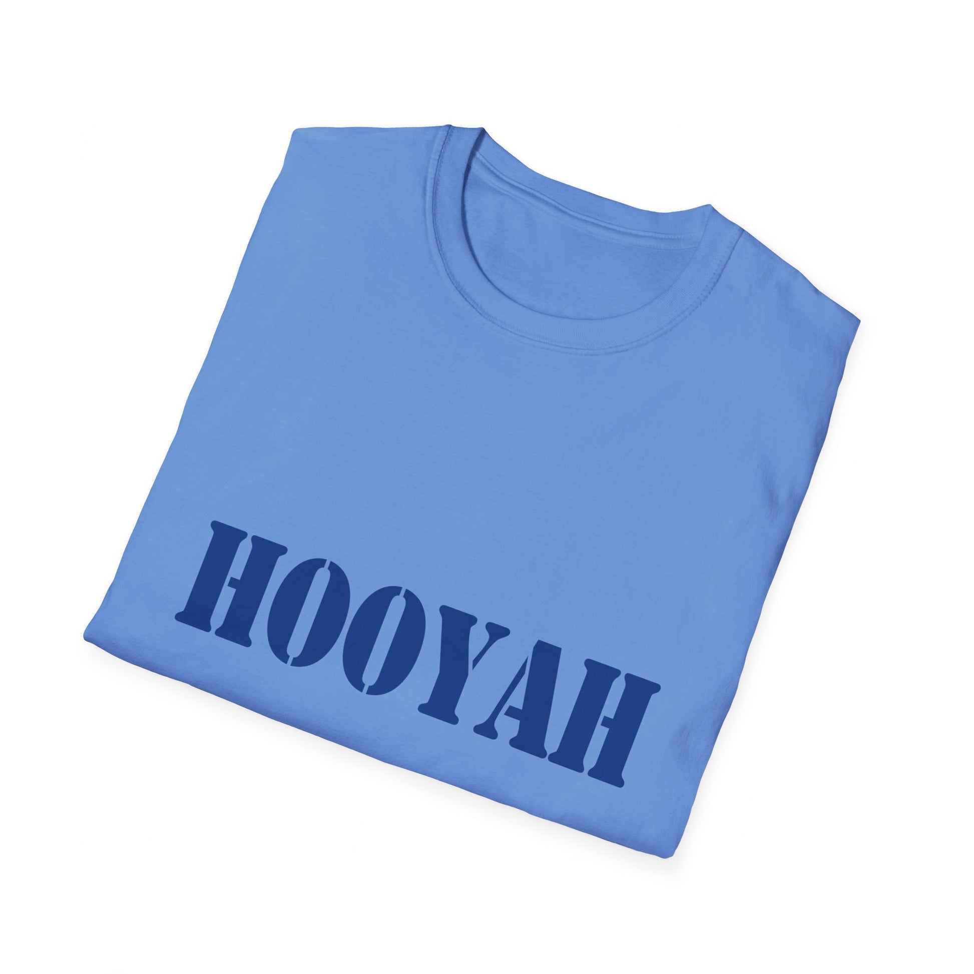 HOOYAH (Navy) Unisex Tshirt (MM Blue Logo) - Sweet Baby Jeez Teez