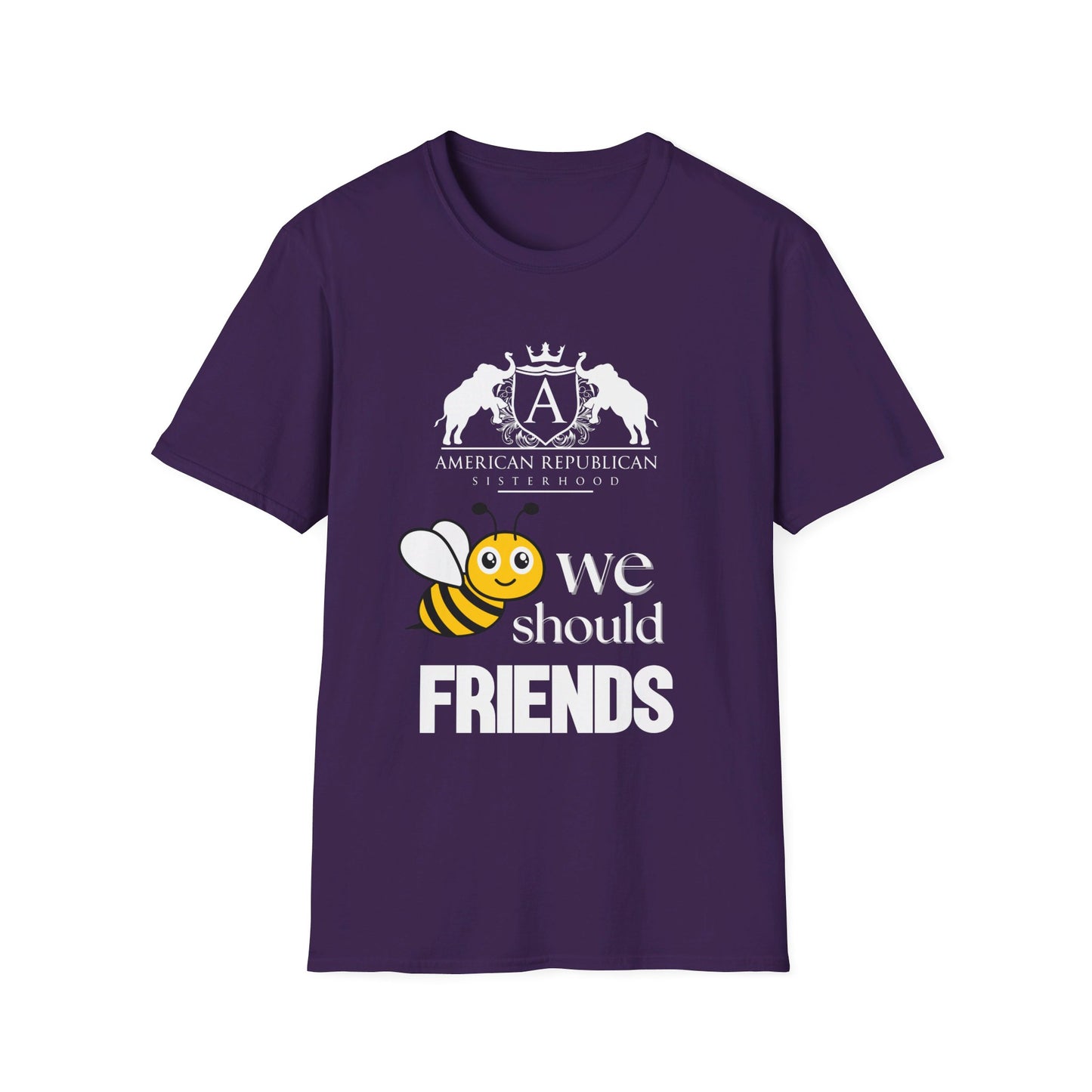 Bee Friends Women's Relaxed/Unisex Tshirt (ARS - Cartoon Logo) - Sweet Baby Jeez Teez