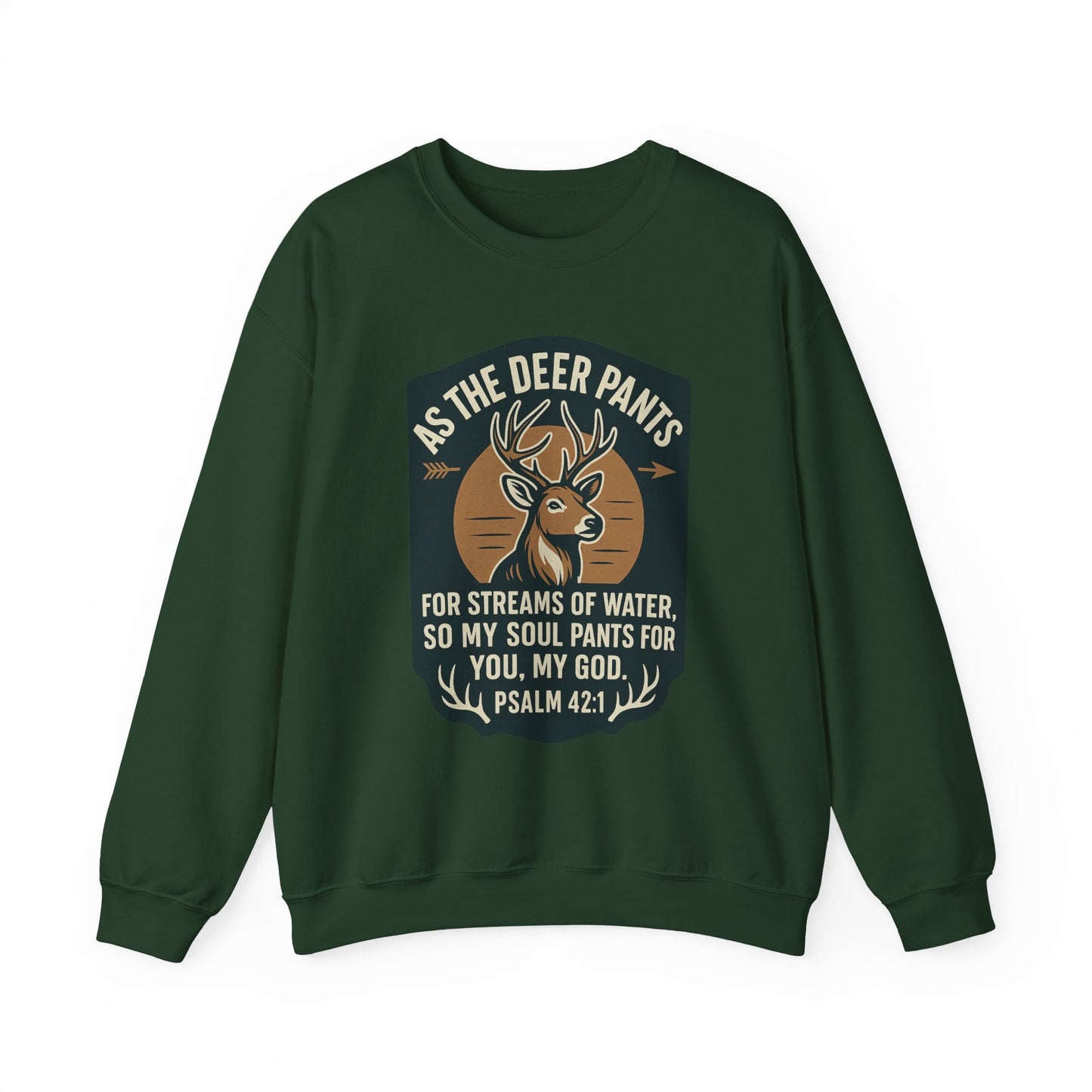 Psalm 42:1 "As the Deer" Bible Verse Cozy Sweatshirt