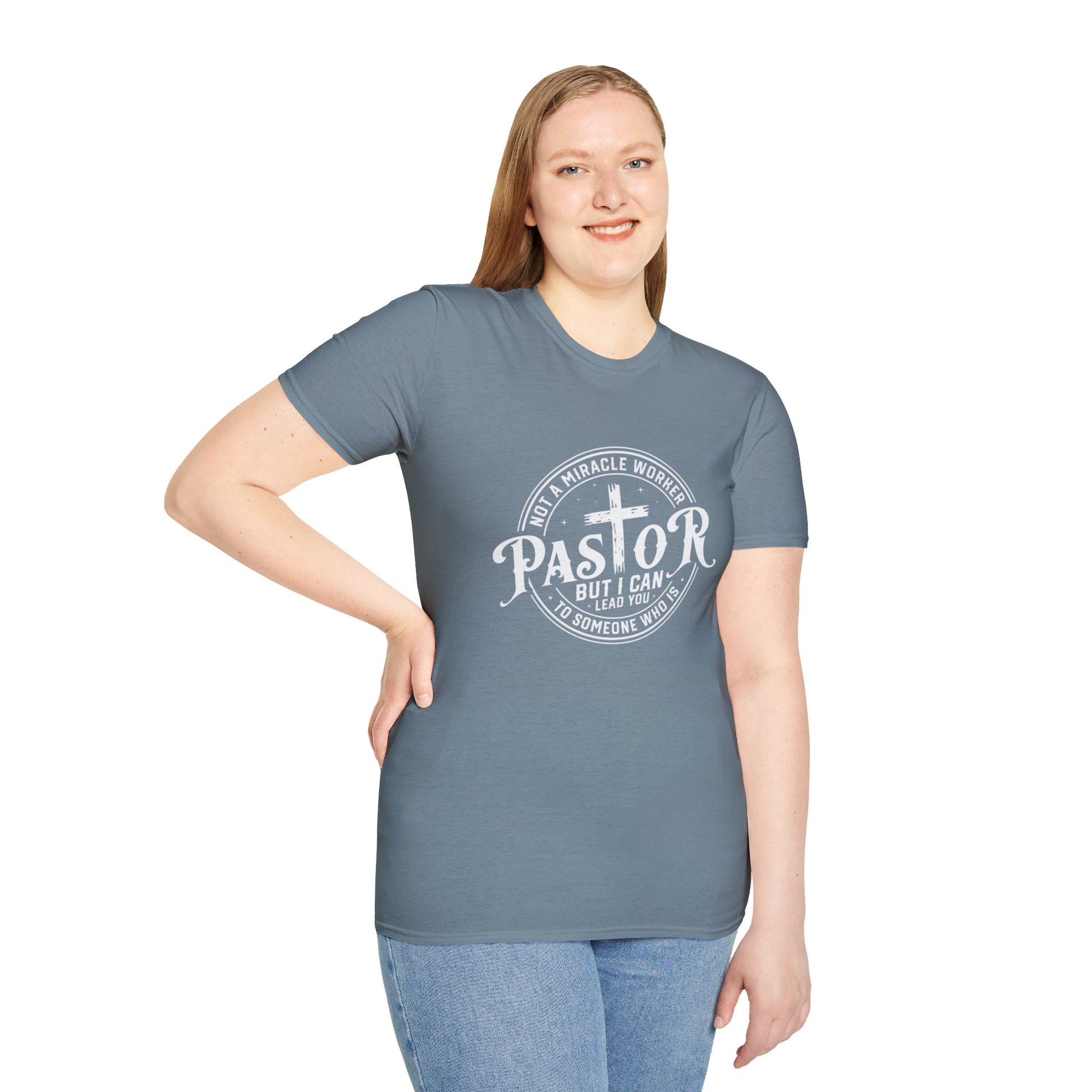 Pastor Women's Relaxed/Plus Tshirt (White Logo) - Sweet Baby Jeez Teez