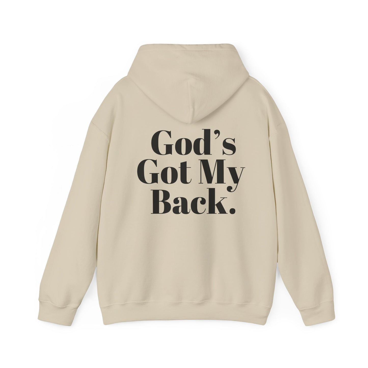 God's Got My Back Men's Hoodie (Black Logo) - Sweet Baby Jeez Teez