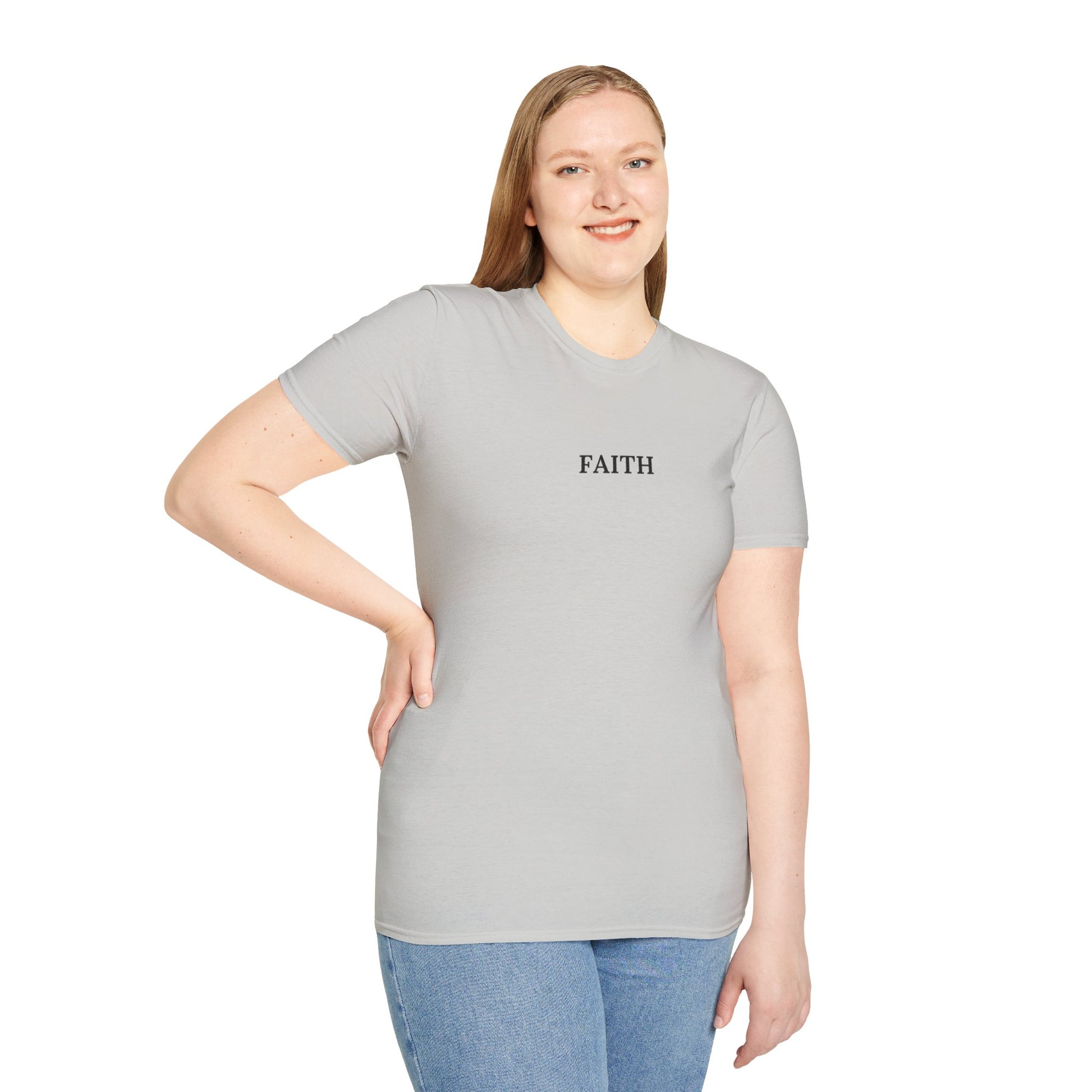 Have a Little Faith Women's Relaxed/Plus Tshirt (Black Logo) - Sweet Baby Jeez Teez