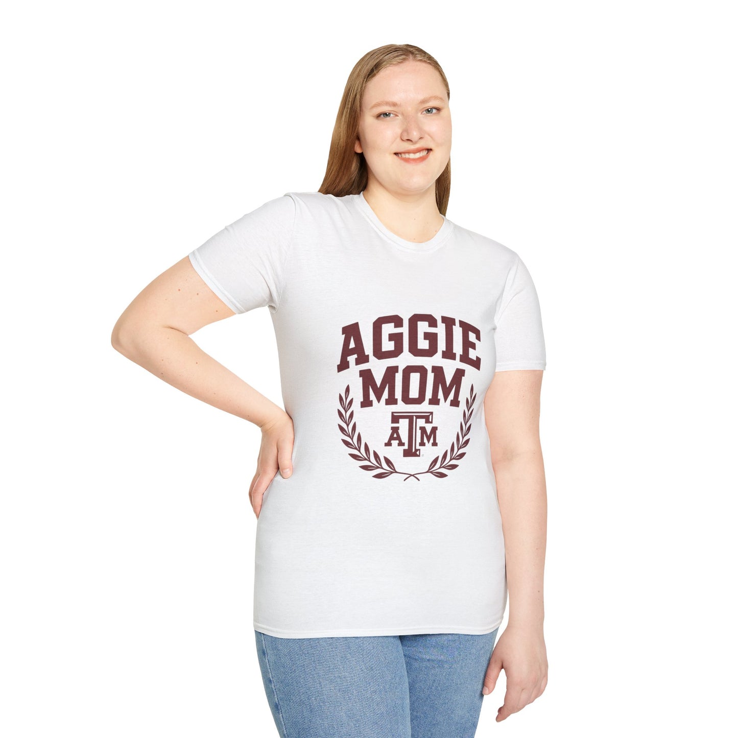 Aggie Mom Texas A&M Softstyle Women's Relaxed T-Shirt - Sweet Baby Jeez Teez