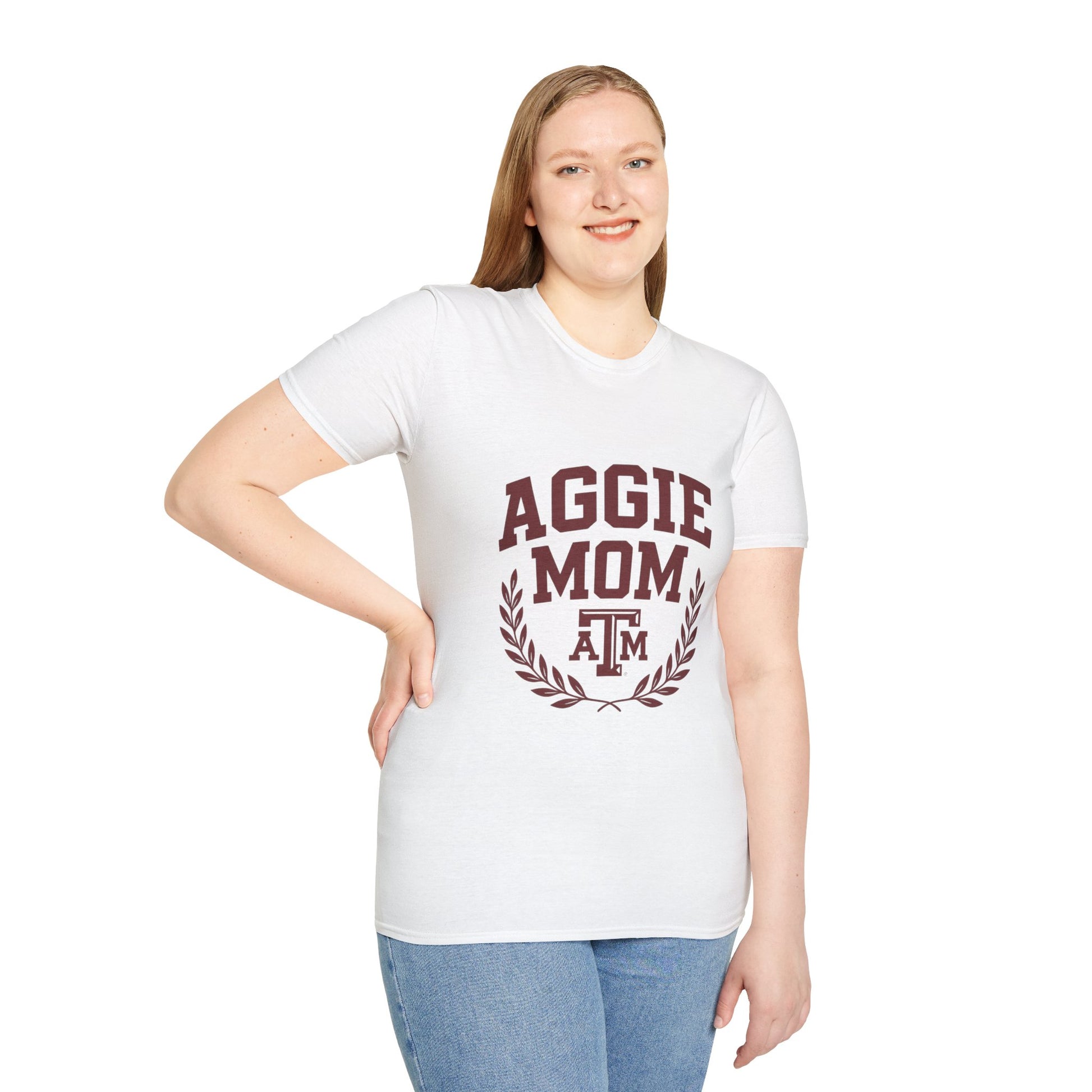 Aggie Mom Texas A&M Softstyle Women's Relaxed T-Shirt - Sweet Baby Jeez Teez