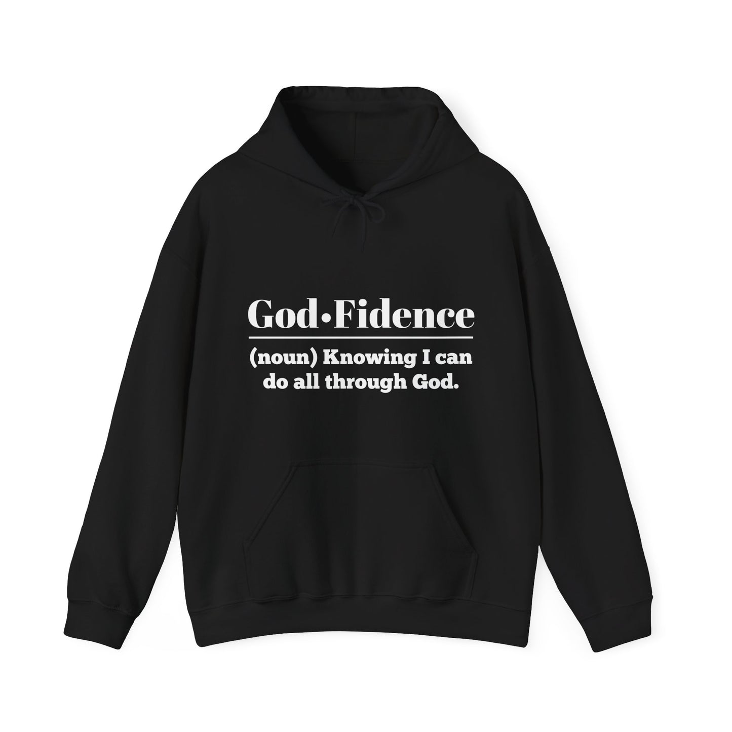God-Fidence Men's Hoodie (White Logo) - Sweet Baby Jeez Teez