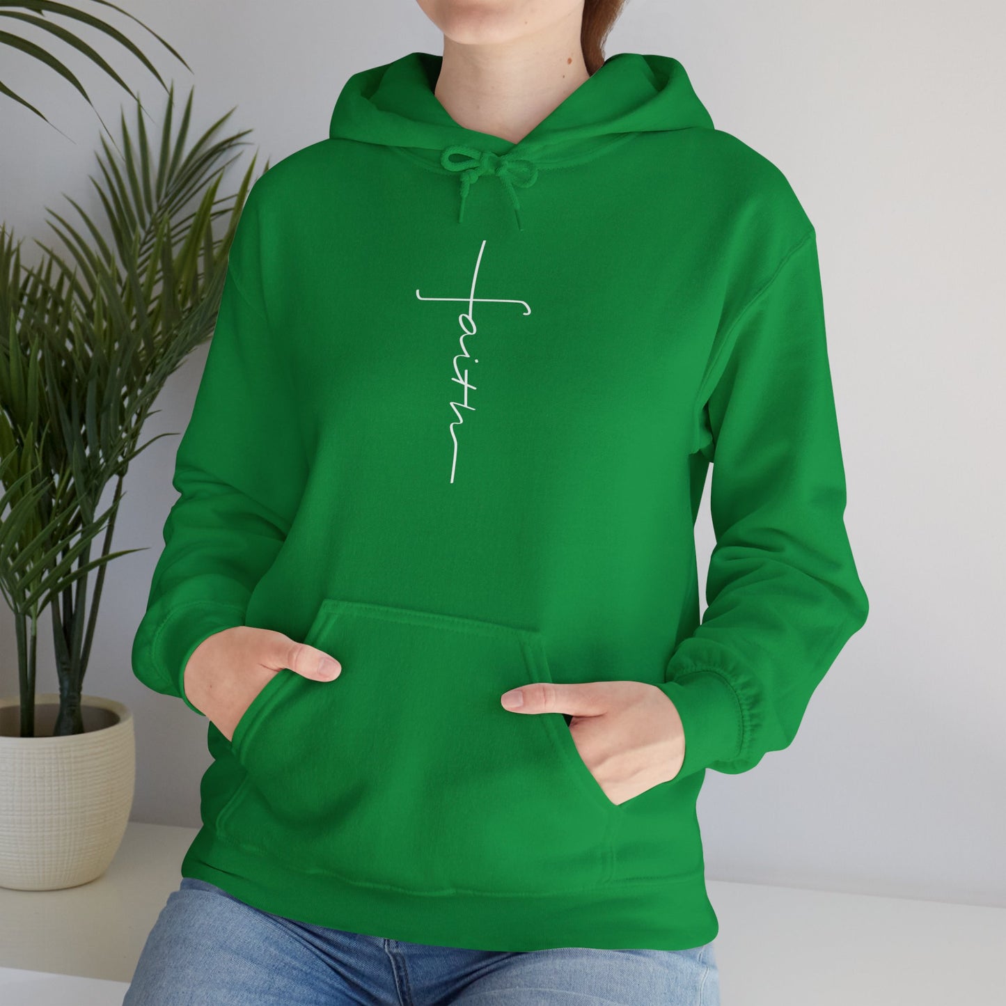 Cross Made From Faith Women's Hoodie (White) - Sweet Baby Jeez Teez