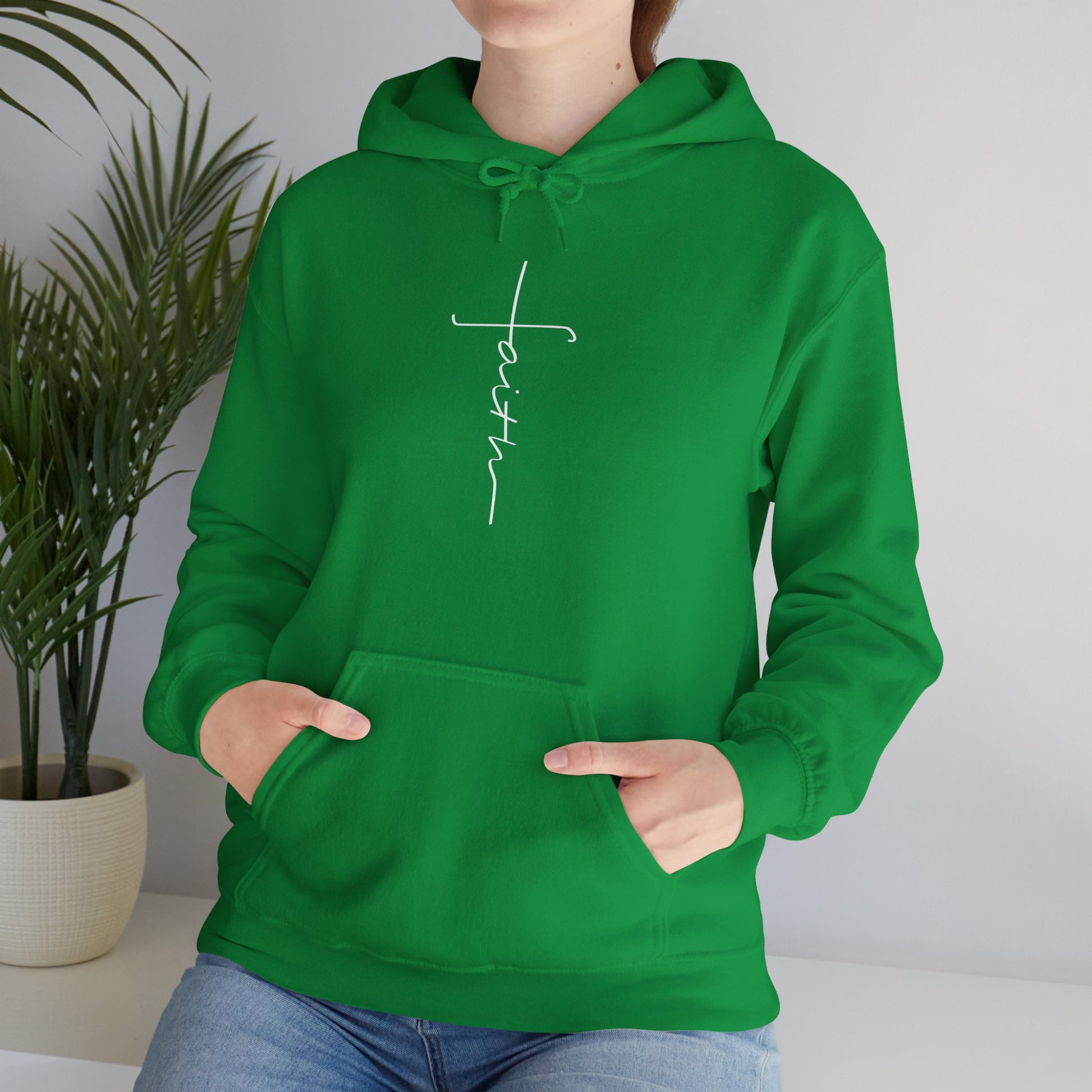 Cross Made From Faith Women's Hoodie (White) - Sweet Baby Jeez Teez