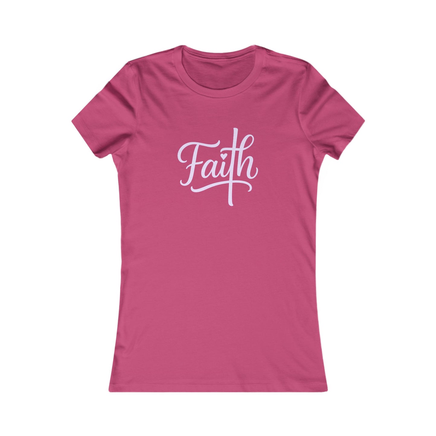 Cross-ed T Faith Christian Women's Fitted Tshirt (Lilac Logo)