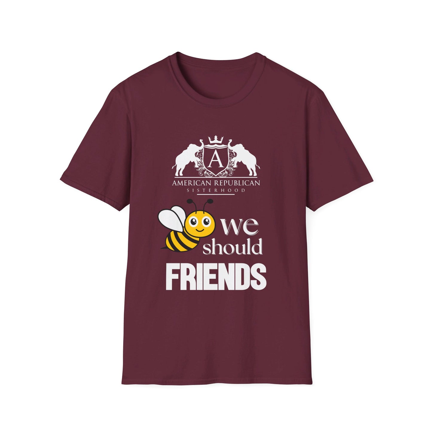 Bee Friends Women's Relaxed/Unisex Tshirt (ARS - Cartoon Logo) - Sweet Baby Jeez Teez