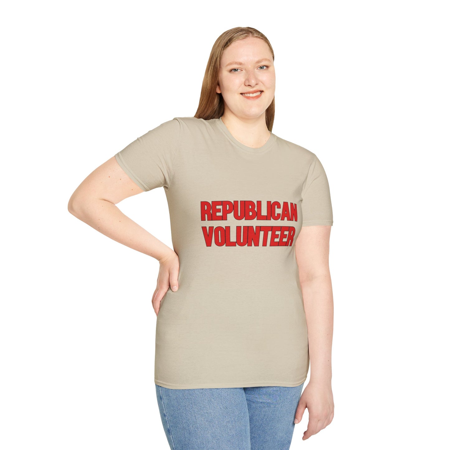 Republican Volunteer Unisex Tshirt (Red Logo) - Sweet Baby Jeez Teez
