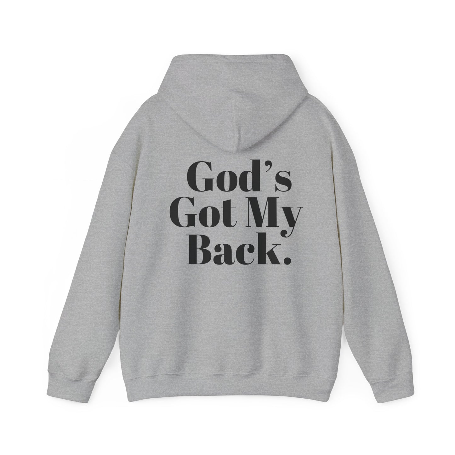 God's Got My Back Men's Hoodie (Black Logo) - Sweet Baby Jeez Teez
