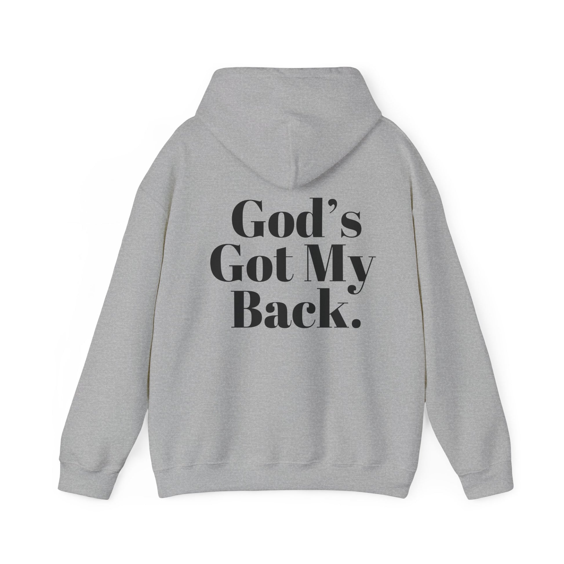God's Got My Back Men's Hoodie (Black Logo) - Sweet Baby Jeez Teez