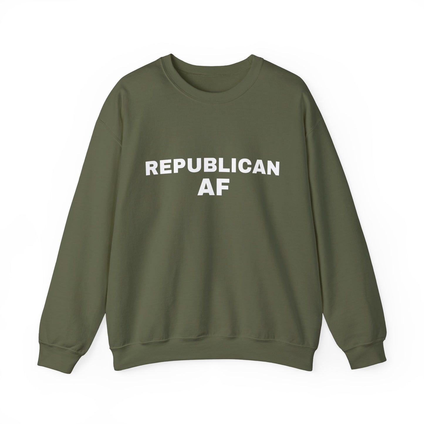 Republican AF Men's Crewneck Sweatshirt (White Logo) - Sweet Baby Jeez Teez