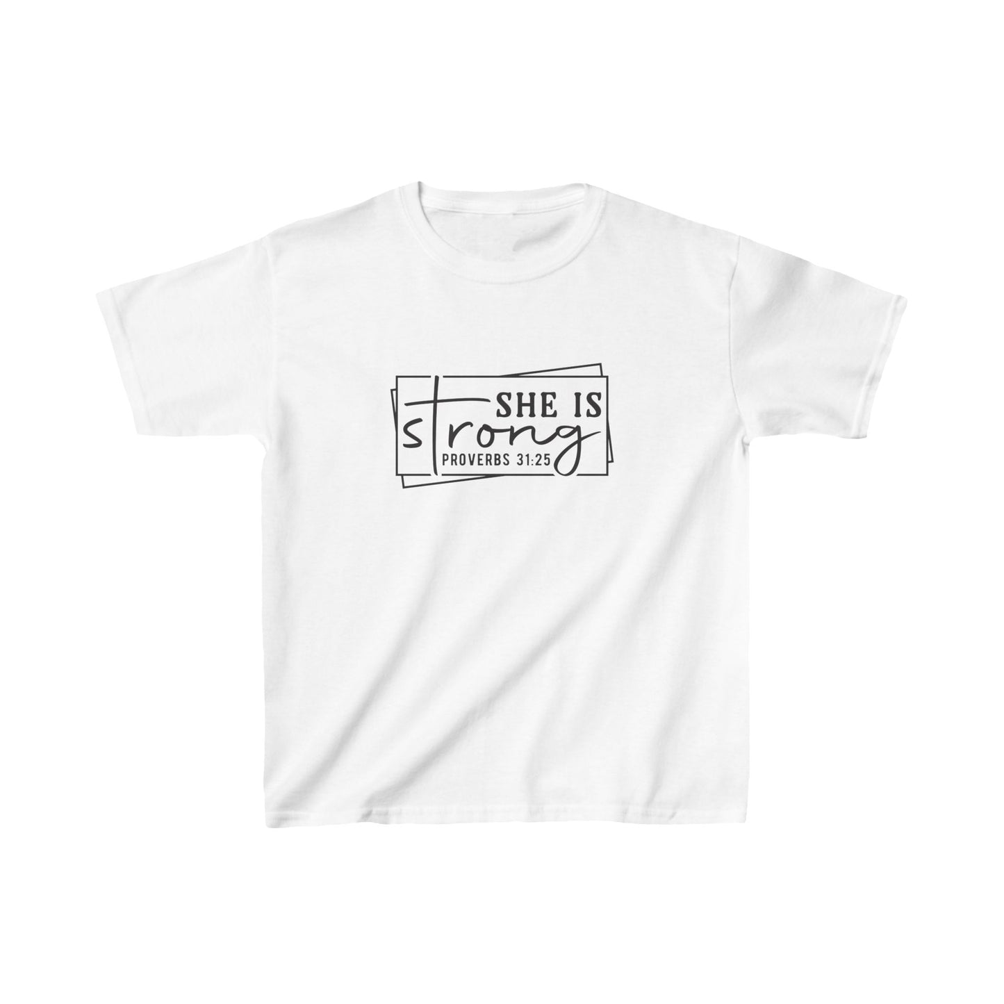 She is Strong Girl's Tshirt (Box Logo) - Sweet Baby Jeez Teez