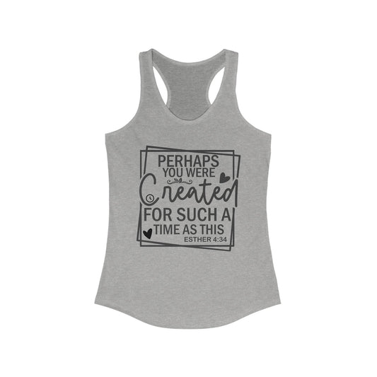 Esther 4:14 Women's Racerback Tank (Black Logo) - Sweet Baby Jeez Teez