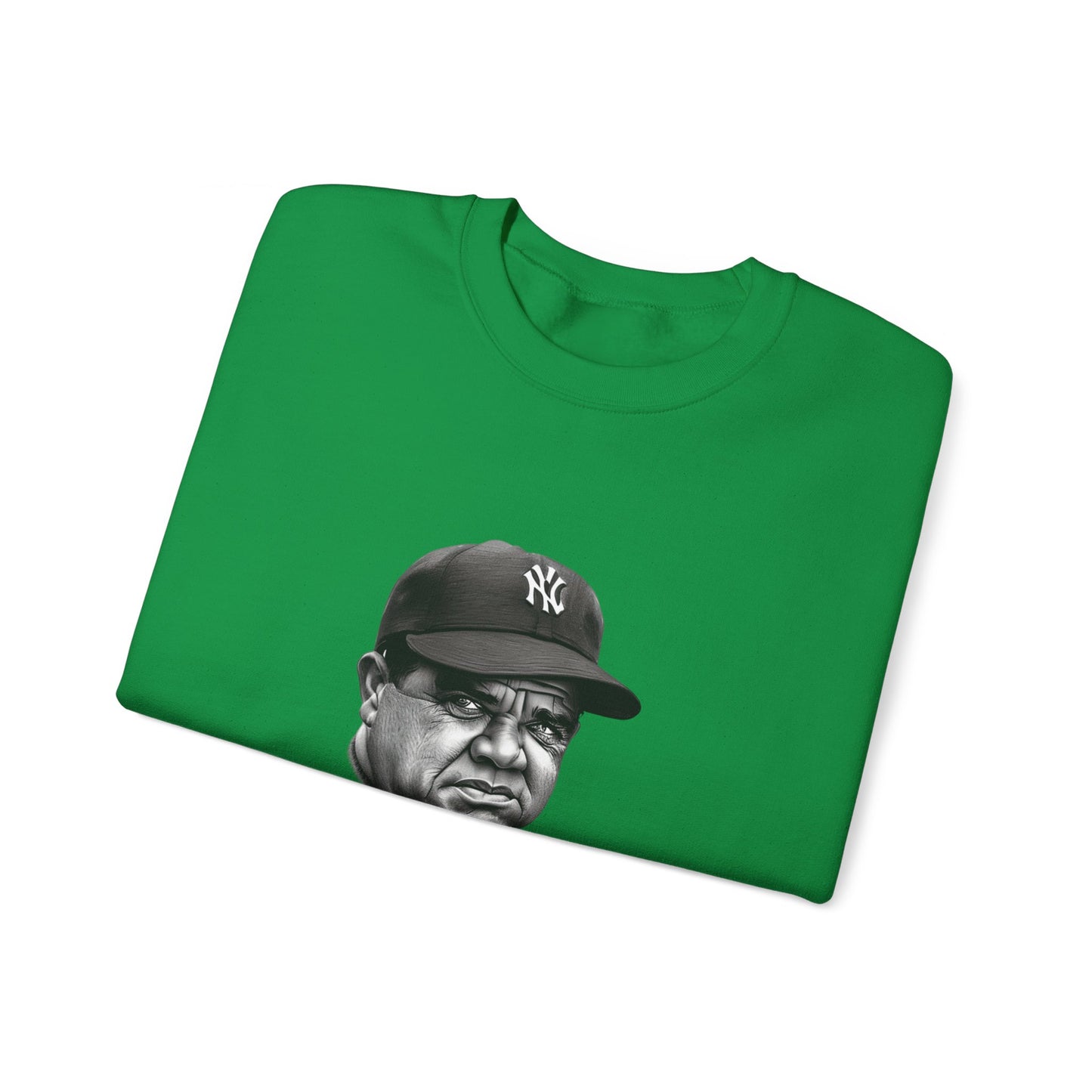 Strike Out Babe Ruth Men's Crewneck Sweatshirt (IW Grayscale Logo) - Sweet Baby Jeez Teez