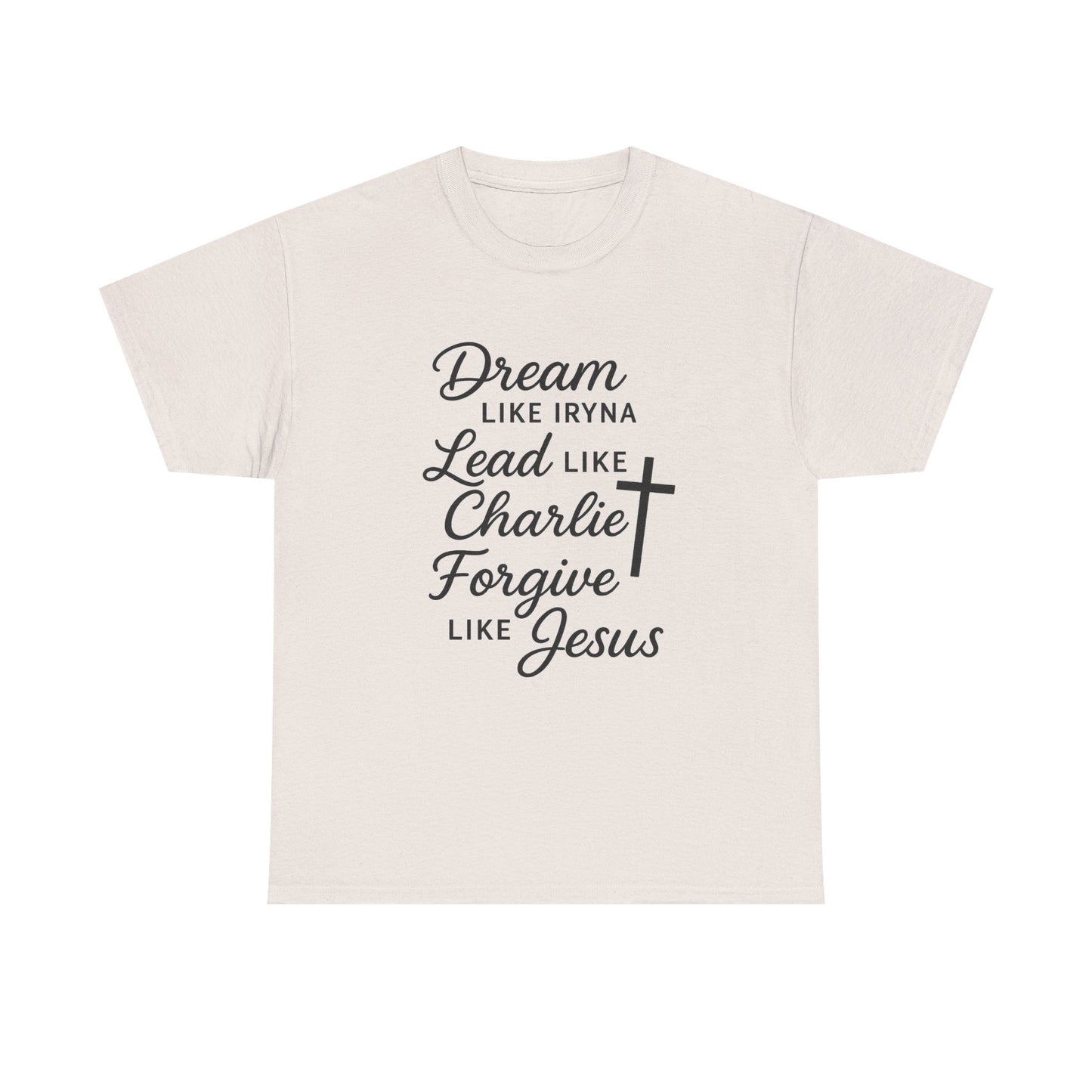 Dream, Lead, Forgive Women's Relaxed Tshirt (Black Logo)