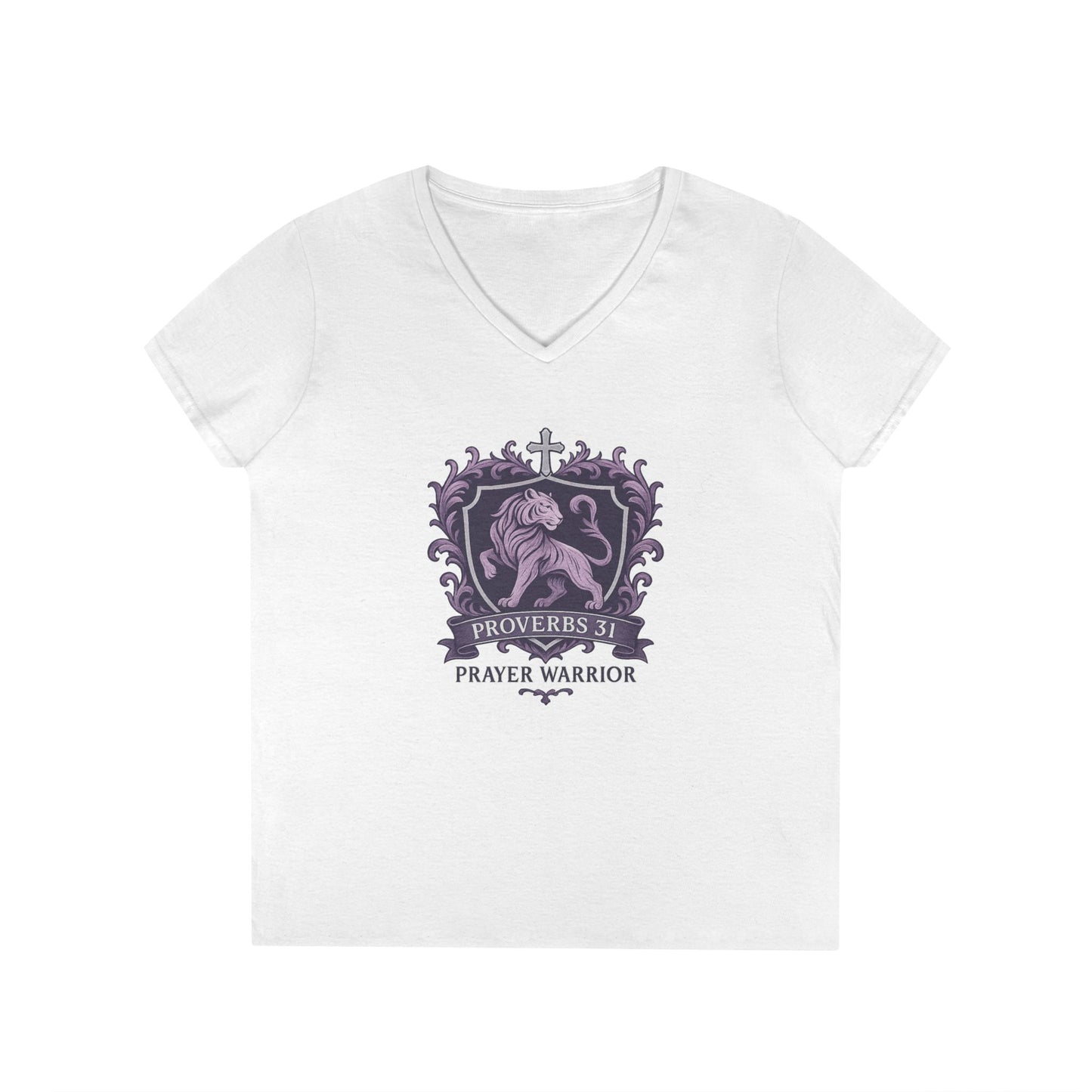 Proverbs 31 Prayer Warrior Christian Women's V-Neck T-Shirt