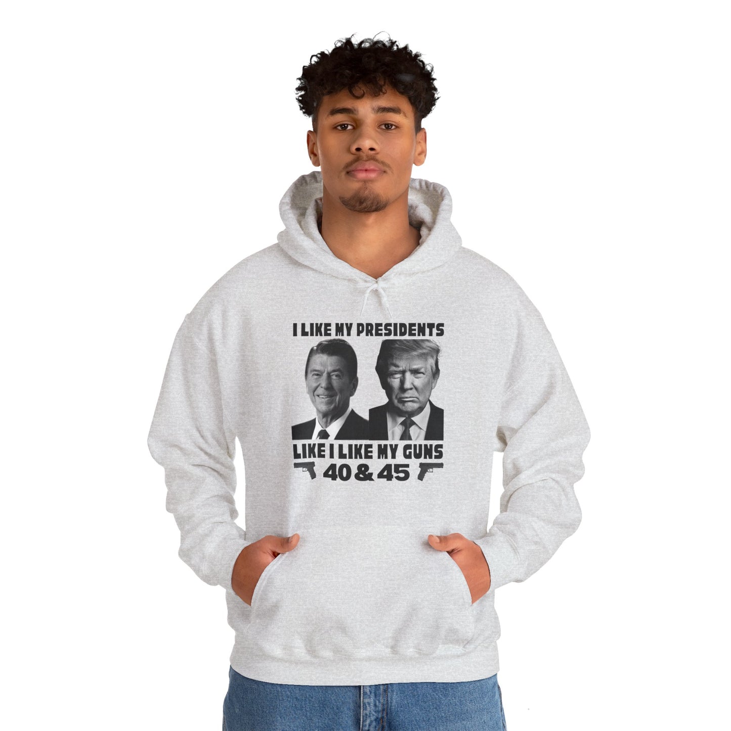 I Like My Presidents Men's Hoodie (Black Logo) - Sweet Baby Jeez Teez