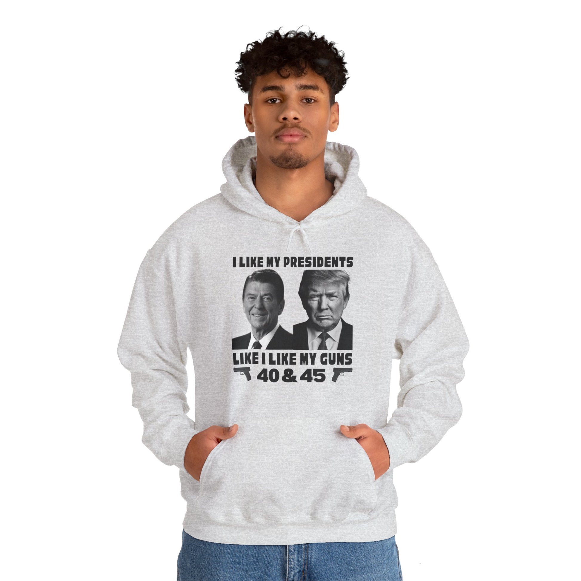 I Like My Presidents Men's Hoodie (Black Logo) - Sweet Baby Jeez Teez